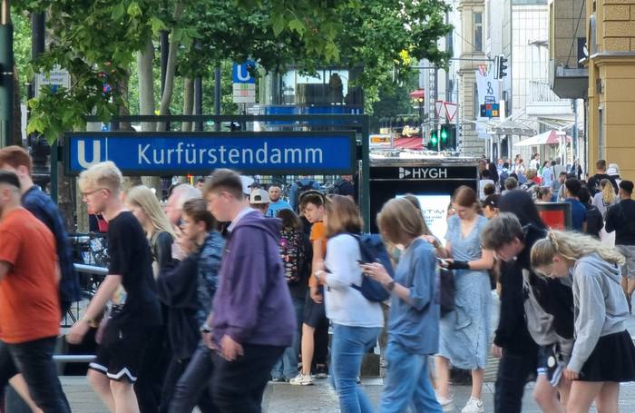 Scorcio del viale Kudamm a Berlino.